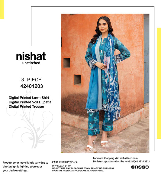 Miss Cube Unstitched Dress for Woman | Summer Collection 3 Pic | Eid Collection